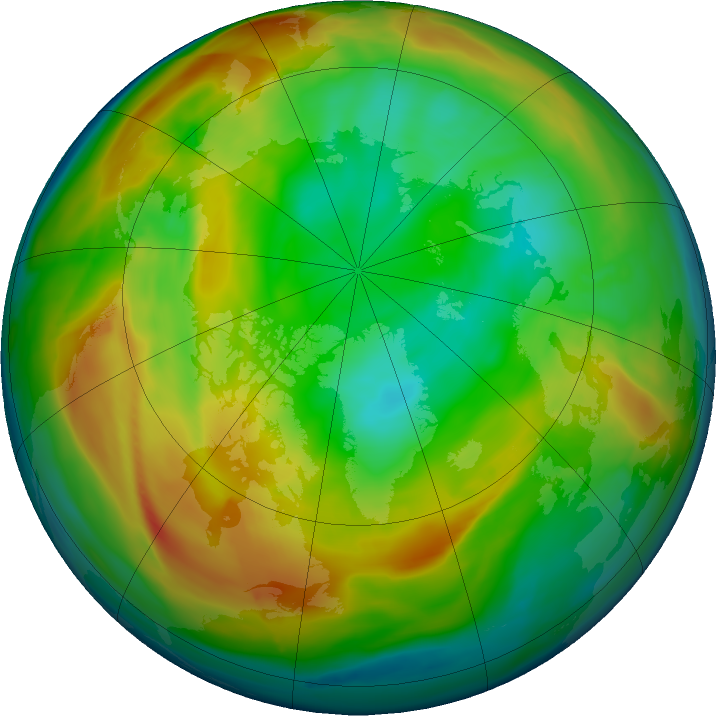 Arctic ozone map for 30 December 2017